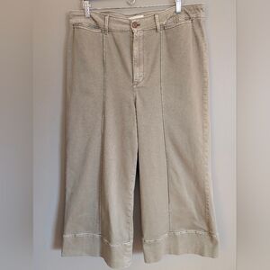Chino By Anthropologie Army Green Wide Leg Pants Size 16